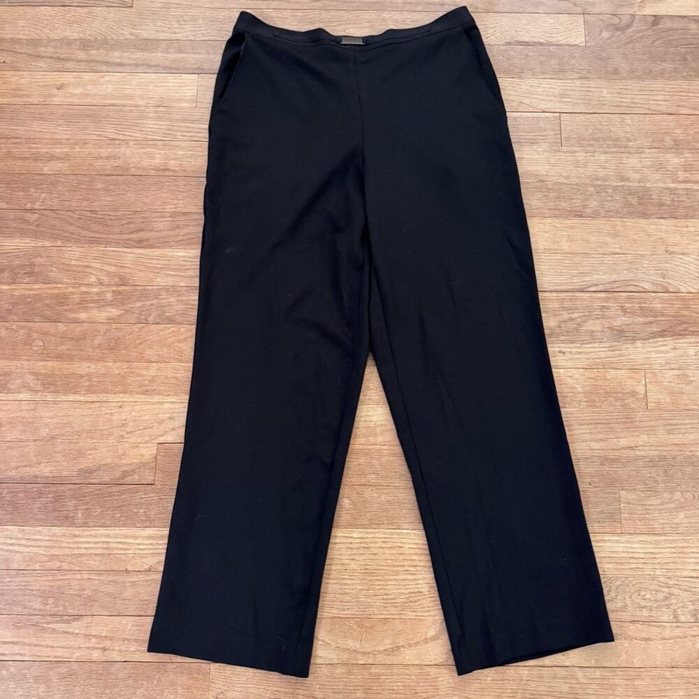 Alfred Dunner black straight leg stretchy casual pants size 10
 b8